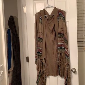 Waterfall fringe cardigan